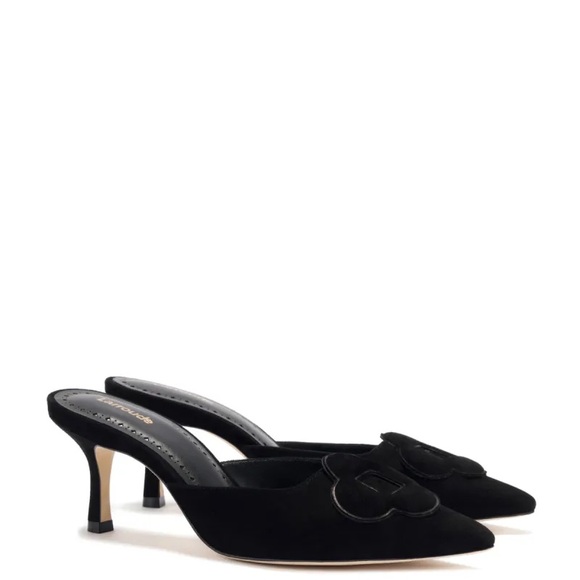 Larroude Shoes - Larroude Black Heeled Mules